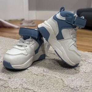 Kids Blue and White high top Sneakers